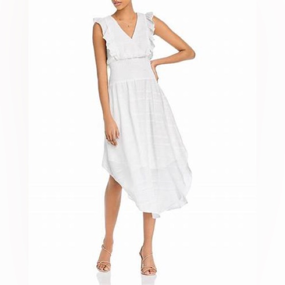 Aqua Smocked Waist Midi Dress